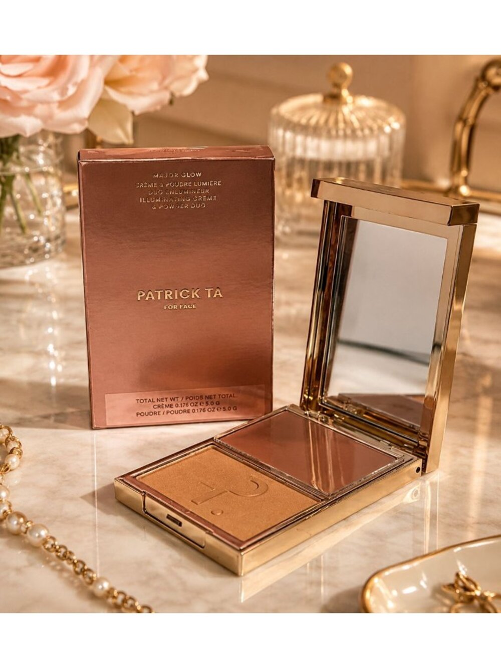 Patrick Ta Double Take Creme & Powder Blush Duo Not Too Much NIB Full Size Dual